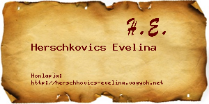 Herschkovics Evelina névjegykártya